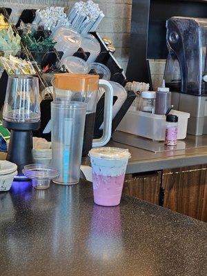 My Pink Drink with cold foam