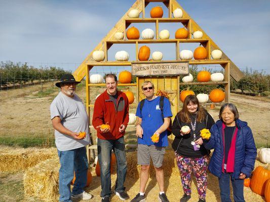 We take fieldtrips to Becks Harvest House each fall.