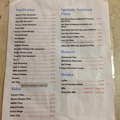 The menu BUT people just get the buffet
