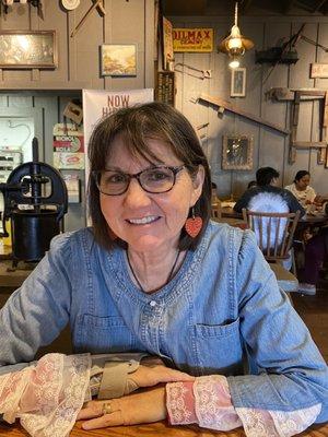 I bought these super lightweight earrings for Valentine's Day. I get a lot of compliments on them.