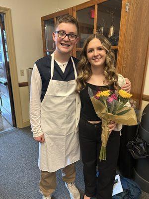 Brody is about half way done with braces and Addison is loving her perfect smile