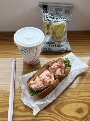 Excellent lobster roll. This is mainly lobster meat and a dressing