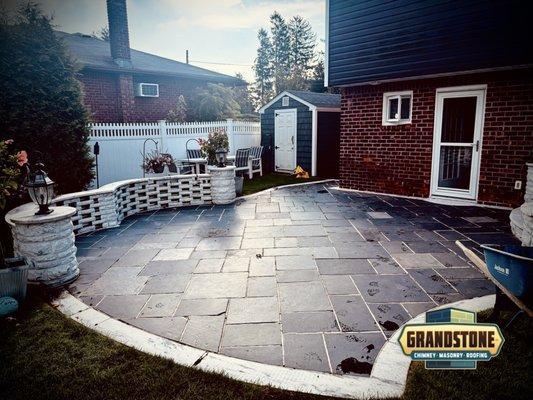 You already know us for chimneys...
But did you know we do patios like this too?
Same Grandstone quality. Same attention to detail.