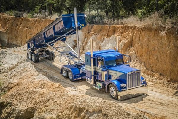 Freight services available with a fleet of trucks.