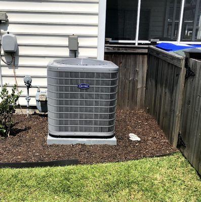 Carrier straight ac installed by Mt Pleasant HVAC