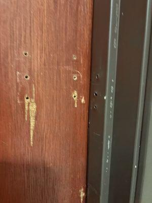 Missing dead bolt with scrappy door