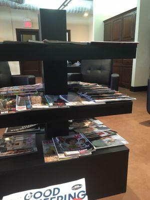 Magazine stands for customers