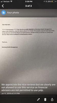 Dear yelp users, we do not run this site it's not created by us rather it's created by clients we do not monitor it as too it's accuracy