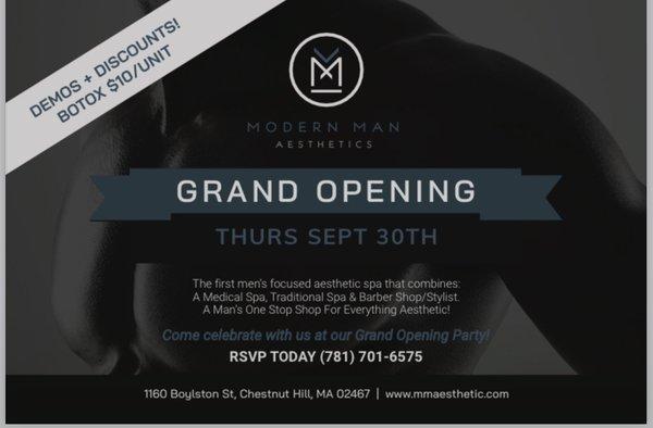 Come celebrate with us on 30 September for our grand opening celebration! Please RSVP