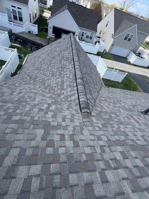 Finished roof. End of day