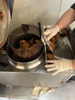 Fresh fried chicken!!!