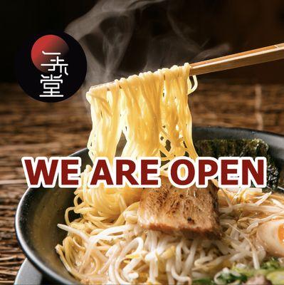 We are open