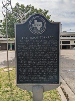 The Waco Tornado Historical Marker
