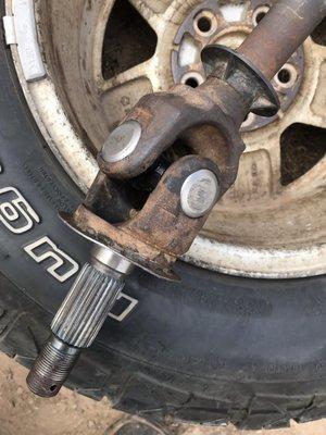 I'm so grateful for their know-how for a u-joint that was much to difficult for my skills and tools.