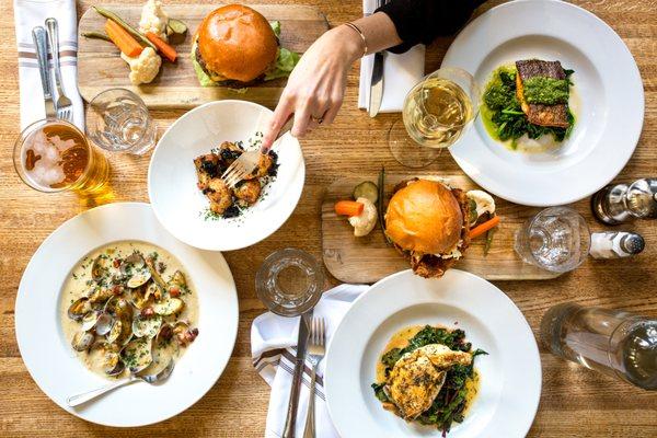 Seasonal menu with fresh local ingredients