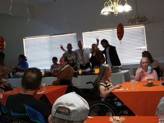 Maclay center in sylmar celebrating thanks giving brunch.