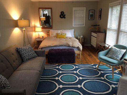 Cottage bed space cleaned by a Hostable home cleaner.