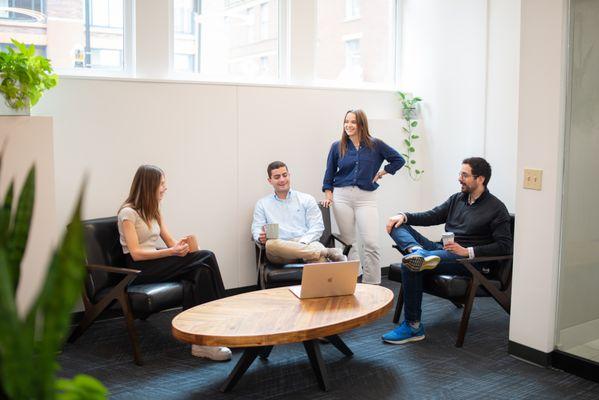 Our team collaborating and looking good!