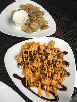 Oven Fried Pickles & The Dirty Politician w/ tots