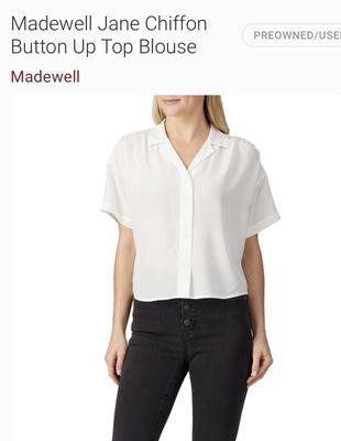 This was the shirt they said was just that color before. Its obviously ruined & was $100. I wore it maybe 4 times.