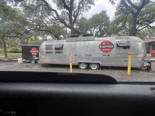 Backside of the airstream grill trailer