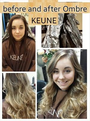 Before and after Ombre
