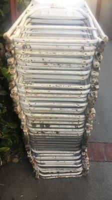 Dirty mismatched chairs