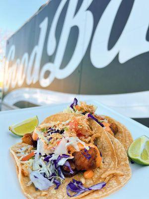 Support our local fishermen when you order our GoodBar Blonde-Battered Fish Tacos -- all our fish comes from Tunaville Market and Grocery.