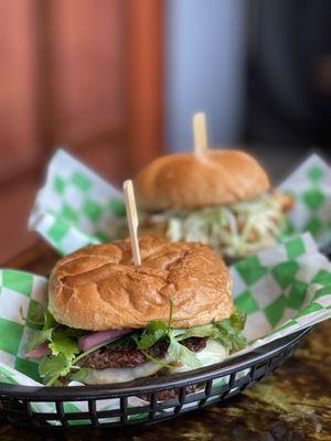 Lao burger and fried chicken sandwich (Insta: @badtothebite)
