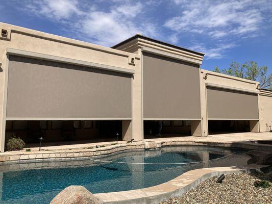 Large sealed track patio shades Peoria