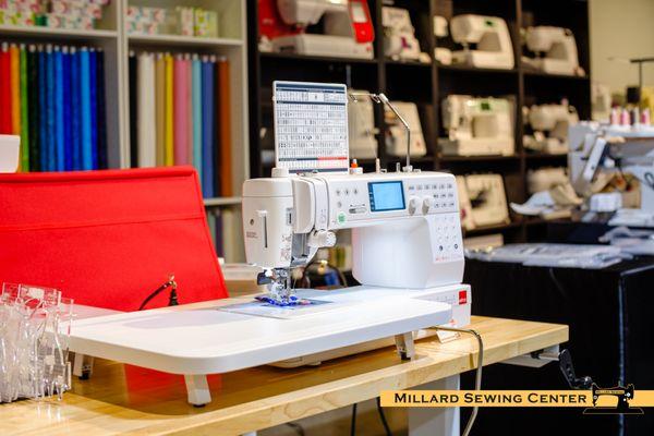 The Elna eXcellence 720Pro has been a favorite of our since day one! It's perfect for everything from quilting to bag making.