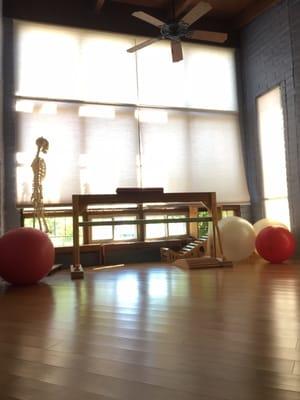 Gorgeous windows in the studio with props