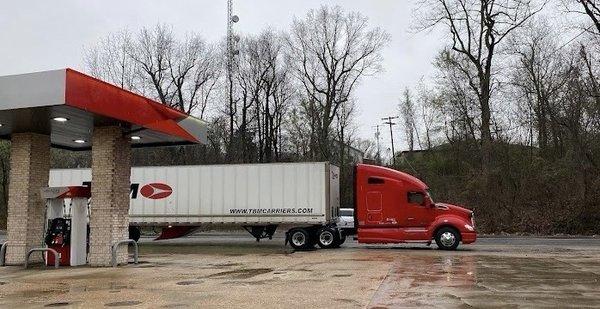 view of 18-wheeler parked at facility