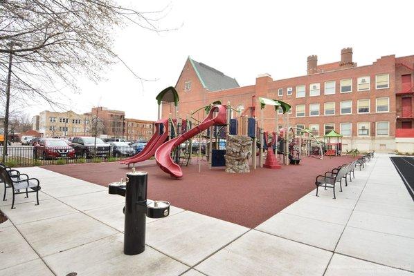 Natick High School playground