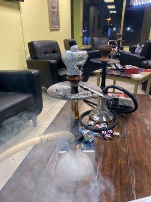 Fruit punch and Mint Hookah.