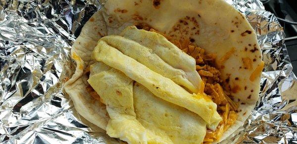 Bean egg cheese taquito