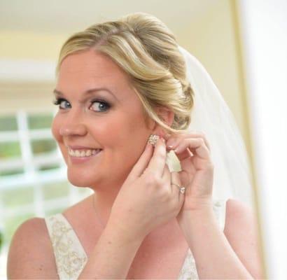 Hair by Angel, makeup by David