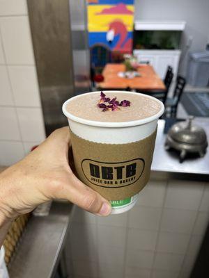 Heart beet latte