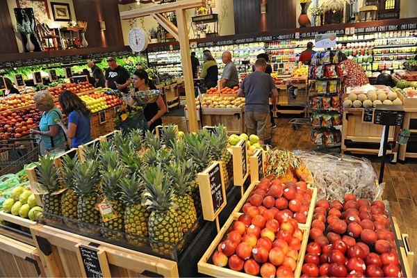 Produce section in Latham store
