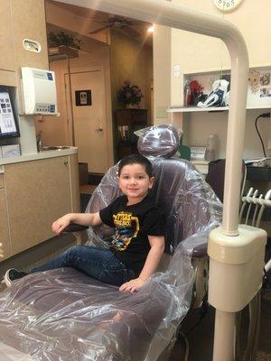 At Scott Lee's Jesse really likes visiting this office everyone is so nice and he like that Scott answers he's questions