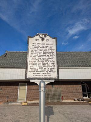 The English School Historical Marker, Walhalla