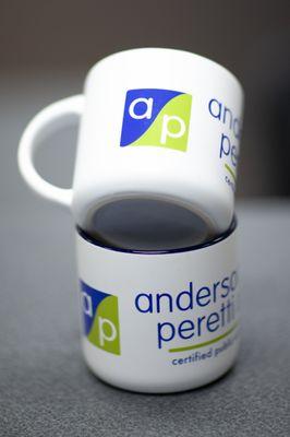 Anderson, Peretti, & Co. coffee cups