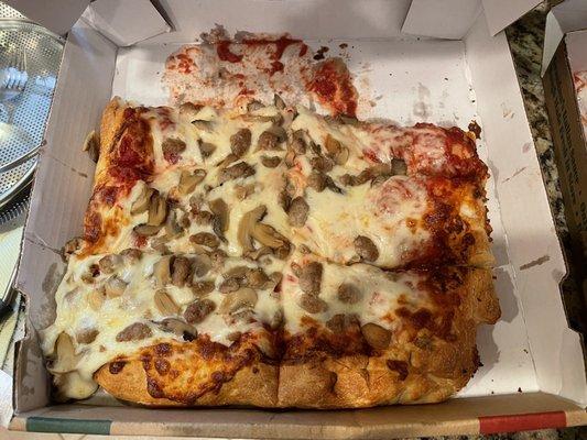 Cheese Pizza and 1 Item Cheese Bread Cinnamon Bread