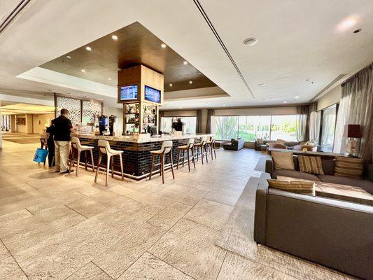 Wide angle view of the bar.