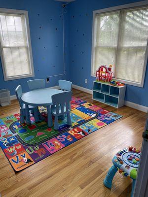 "Engaging and colorful therapy room at Ark Autism Behavior Therapy, designed to support learning and development in a safe, welcoming enviro