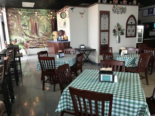 A comfortable environment for a relaxing lunch