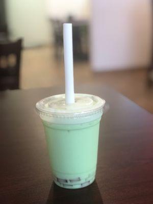 Honeydew bubble tea