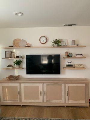 Custom home entertainment center.