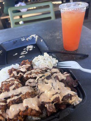 Garlic chicken and teriyaki prime steak thanks Kyle @happydazetattooaz for the recommendation!