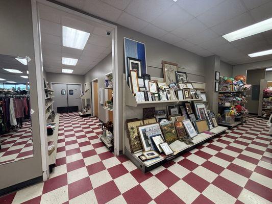 Section 4, DVD and record players, including an adult and kids book section